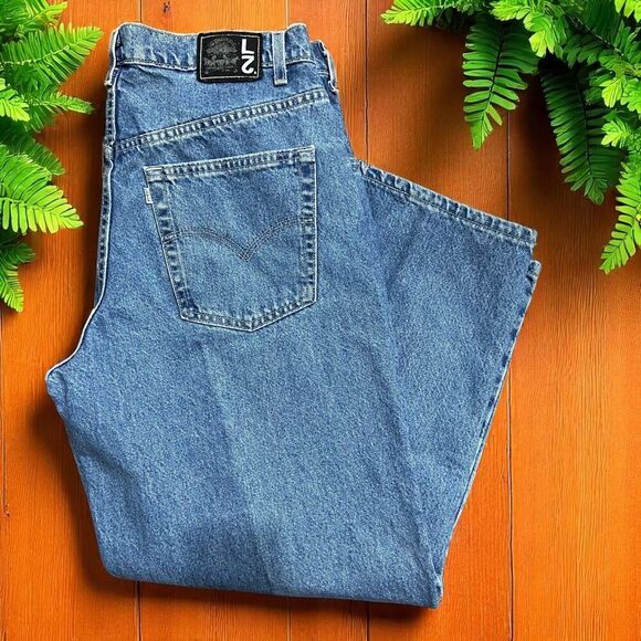 Levi's L2 Vintage 1998 Baggy Loose Fit Denim Blue Jeans Men's Size 38W x 30L